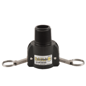 1" FEMALE COUPLER X 1" MALE THREAD POLY