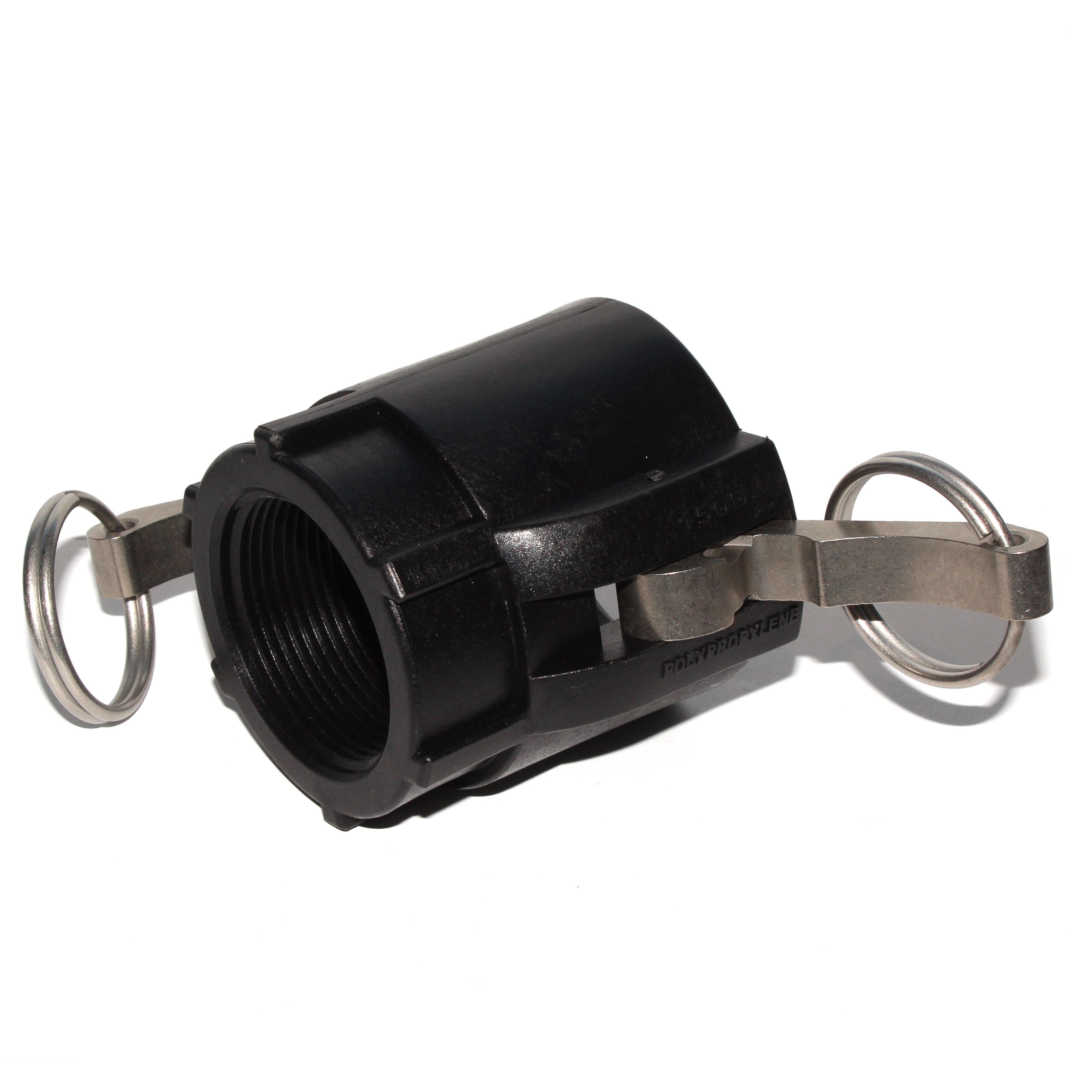 1-1/2" FEMALE COUPLER X 1-1/2" FEMALE THREAD POLY