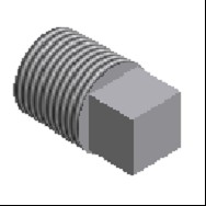 SQ. HEAD PLUG:1/8"MPT