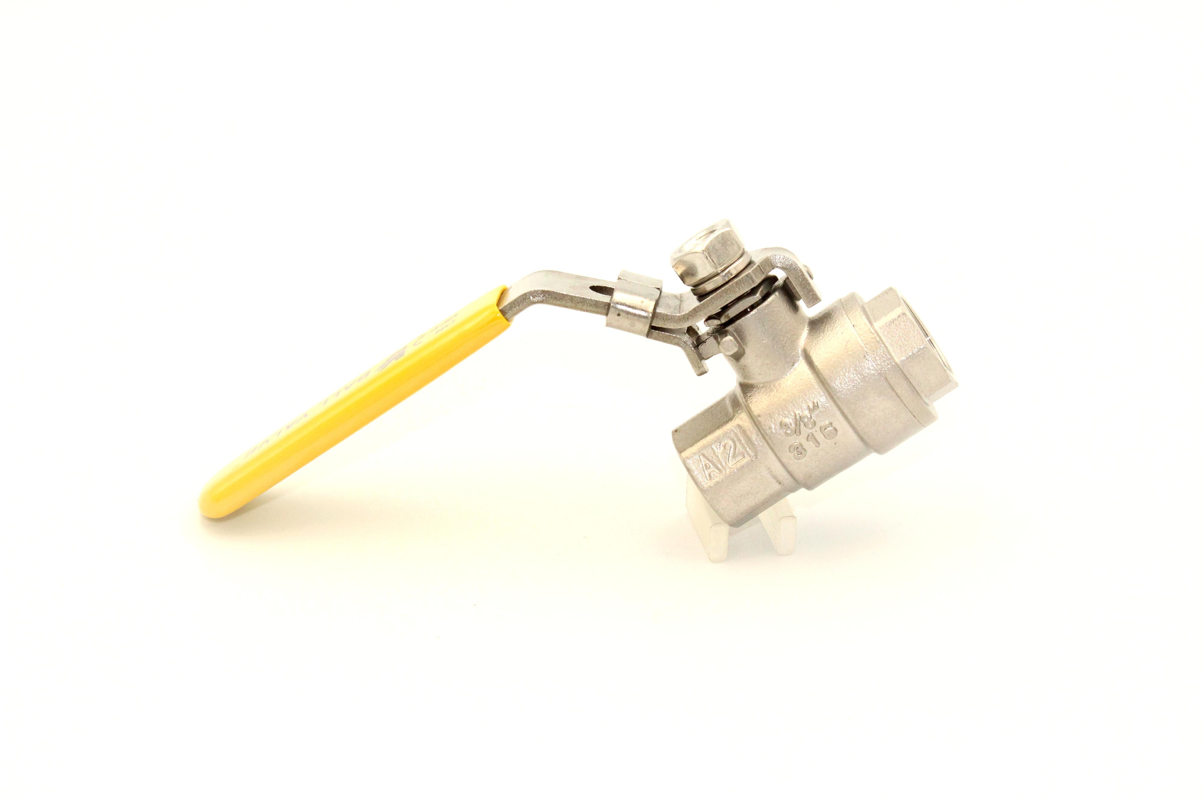 SS BALL VALVE-3/8"-2PC