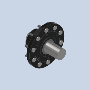 HUB & SPINDLE ASSEMBLY, PAINTED W/ ZERK