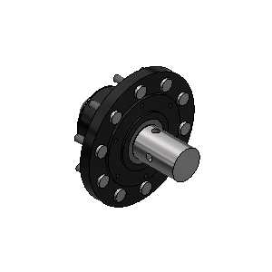 HUB & SPINDLE ASSEMBLY, PAINTED W/ ZERK
