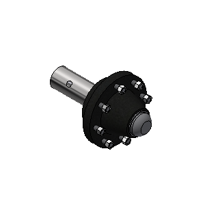 HUB & SPINDLE ASSEMBLY, PAINTED