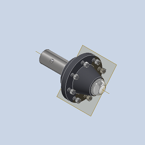 HUB & SPINDLE ASSEMBLY, PAINTED