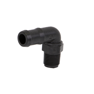 1/2" MALE THREAD X 3/4" 90 deg HOSE BARB