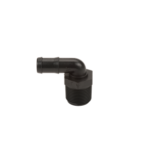 1" MALE THREAD X 3/4" 90 deg HOSE BARB