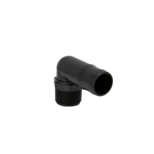 1-1/4" MALE THREAD X 1-1/2" 90 deg HOSE BARB