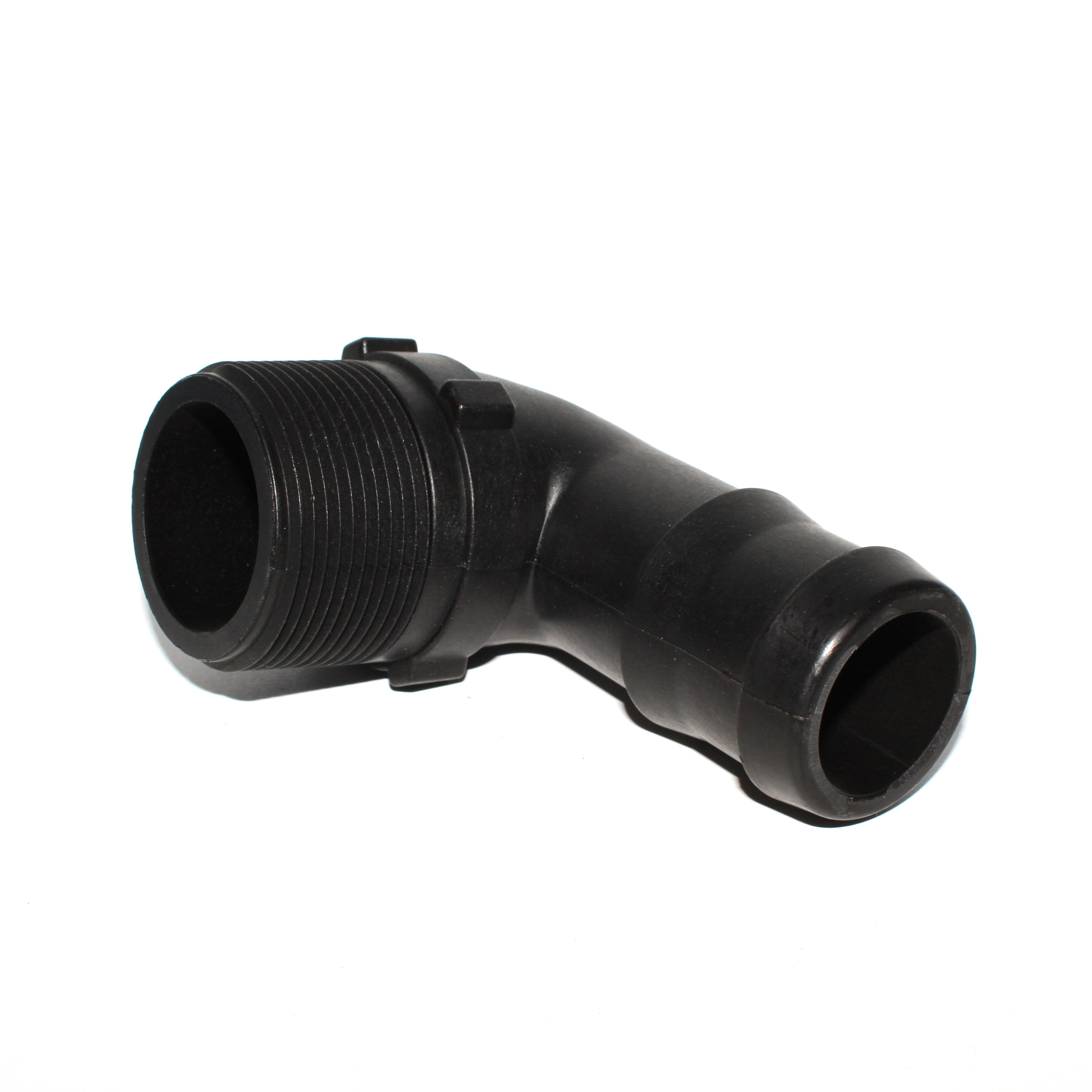 1-1/2" MALE THREAD X 1-1/2" 90 deg HOSE BARB