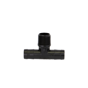 1" HOSE BARB X 1" HOSE BARB X 1" MALE THREAD HOSE BARB TEE