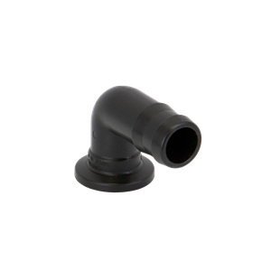 1" FLANGE X 1-1/4" 90 deg HOSE BARB ELBOW
