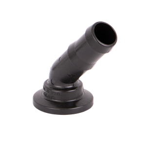 1" FLANGE X 1" 45 deg HOSE BARB ELBOW