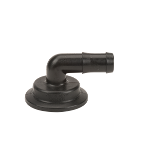 2" FLANGE X 1" 90 deg HOSE BARB ELBOW