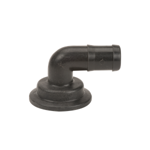 2" FLANGE X 1-1/4" 90 deg HOSE BARB ELBOW