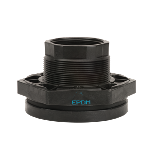 4" POLY BULKHEAD TANK FITTING W/EPDM GASKET