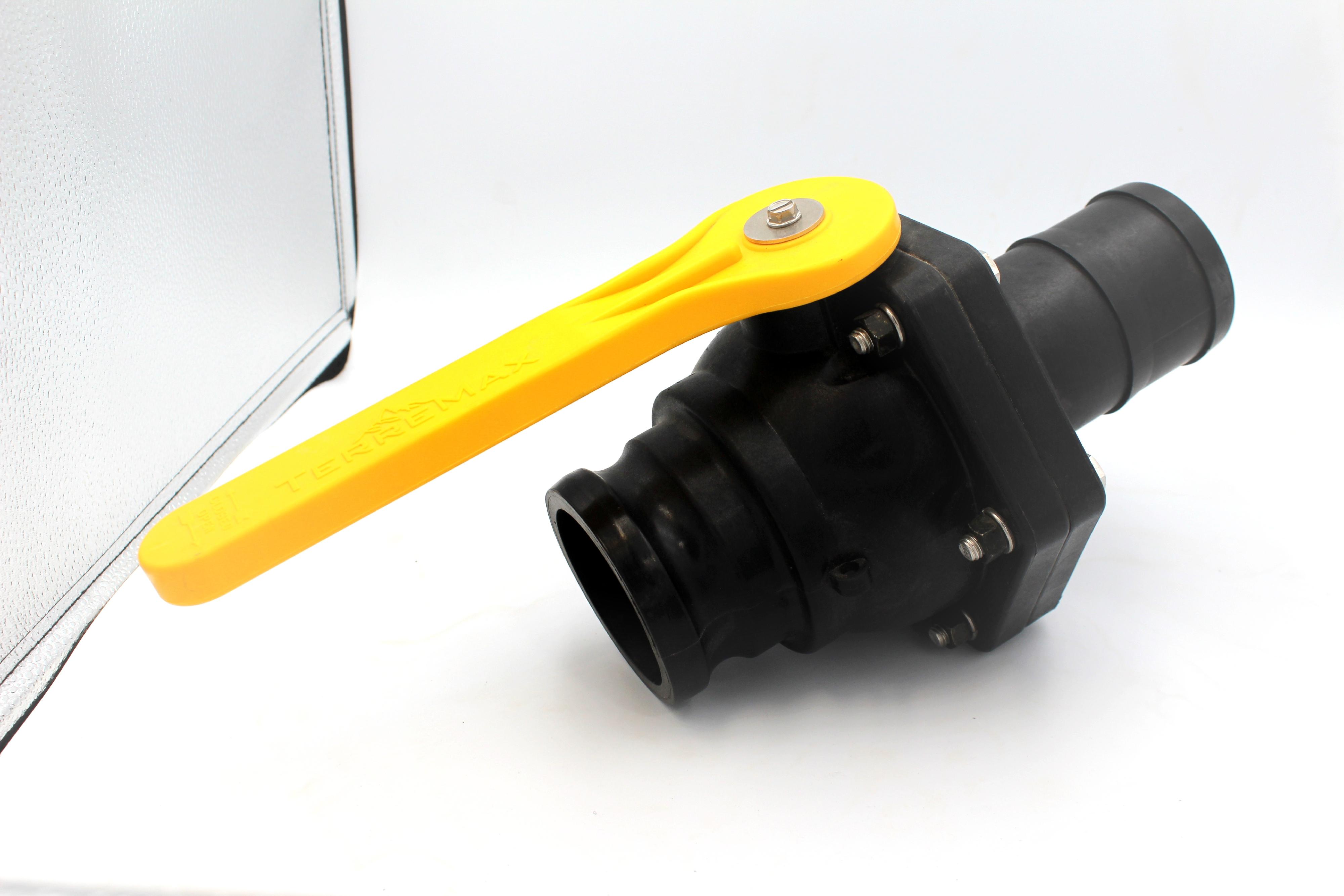 BALL VALVE SHORT SERIES FULL PORT 3" MALE ADAPTER X 3" HOSE BARB